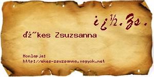 Ékes Zsuzsanna névjegykártya