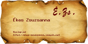 Ékes Zsuzsanna névjegykártya